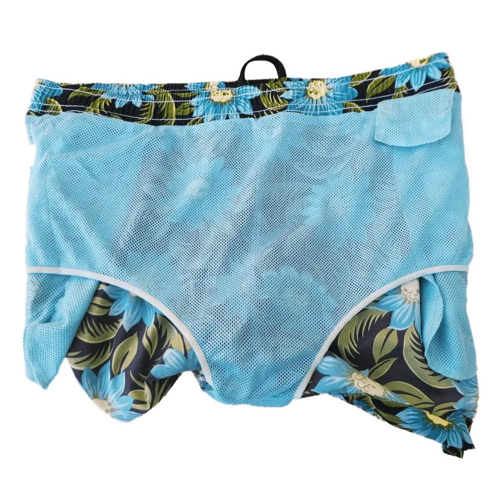 Tommy Bahama Mens Swim Trunks Shorts Copyrighted Hawaiian Print Mesh Liner XL
